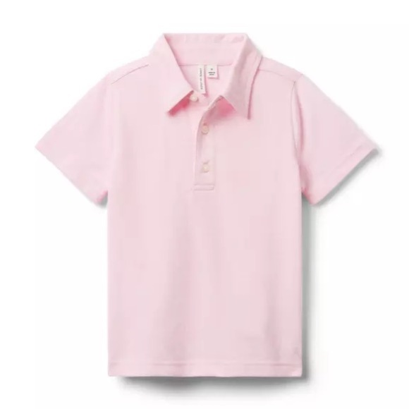 Janie & Jack THE CLASSIC PIQUE POLO in Pink Post it - Picture 1 of 6